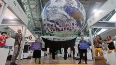Protesta durante la Cumbre del Clima