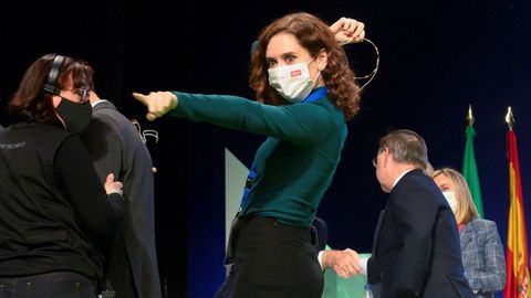 La presidenta de la Comunidad de Madrid, Isabel Daz Ayuso, durante el 16 Congreso Autonmico del PP andaluz celebrado el pasado fin de semana.