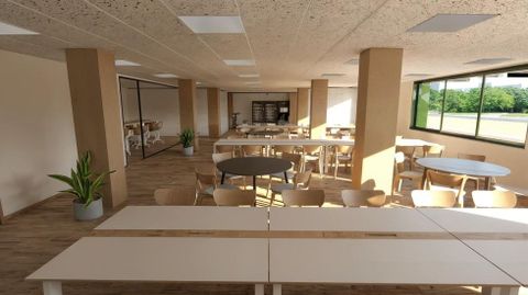 Imagen de la proyectada reforma de las antiguas oficinas de la Mancomunidade en Ordes