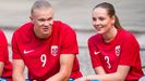 Haaland, junto a la princesa noruega Ingrid Alexandra