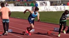 Brais Garc�a, durante la carrera disputada en Noia el s�bado