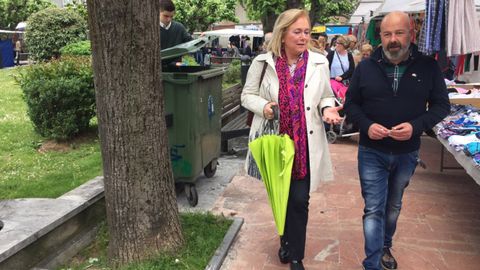 Mercedes Fern�ndez y Fernando Secades, presidente del PP de Lena