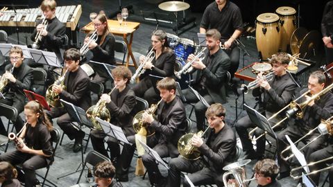 La Filarmnica, la banda infantil y el coro infantil se subieron al escenario del Auditorio este sbado