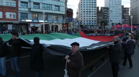 Un momento de la manifestaci�n de la Plataforma �Tarjeta Roja a Israel�