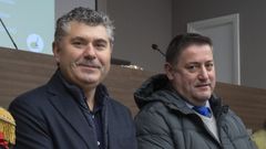 Ovidio Rodeiro y, a la derecha, el actual alcalde, Manuel Fern�ndez Mun�n