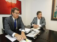 Feijoo y Lores en una reuni�n en la sede de la Presidencia de la Xunta