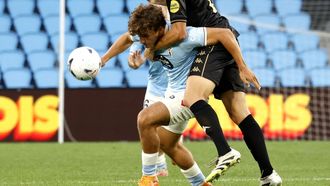 El futbolista juvenil del Celta Jorge P�rez-Lafuente, durante su debut en Segunda, ante el Sabadell.
