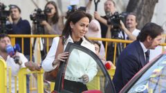 La expresidenta de Adif Isabel Pardo de Vera, tras declarar en la sesi�n del juicio del caso Koldo.