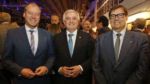 Los tres rectores: Mato, Viaño y Abalde
