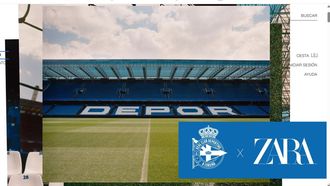 Imagen de la primera p�gina del cat�logo de la colaboraci�n entre Zara y el Deportivo