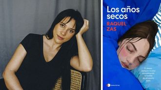 La escritora viveirense Raquel Zas junto a su primer libro,  Los a�os secos 
