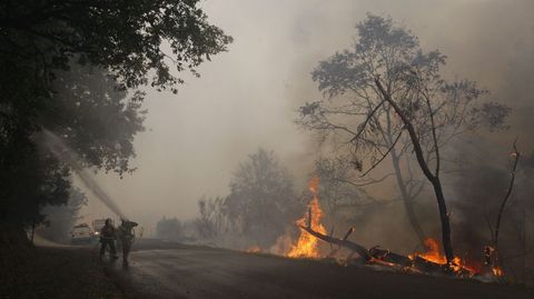 El incendio había quemado 80 hectáreas de terreno a última hora de la tarde