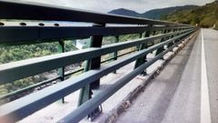 El suceso se produjo en este tramo del viaducto que cruza el Mi�o entre los municipios de Chantada y O Savi�ao