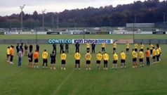 Minuto de silencio de la plantilla del D�por