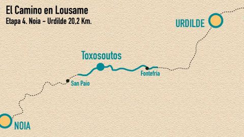 Croquis del Camino en Lousame.