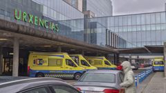 Imagen de la entrada de las Urxencias del Hospital Cl�nico de Santiago