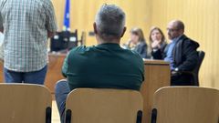 Uno de los acusados, durante el juicio en Ourense
