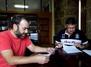 Borrageros y Cu��a firmaron ayer el convenio de colaboraci�n.