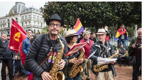 Manifestacin en Oviedo contra los Premios Princesa