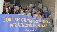 Una de las protestas de Marea Negra en Ferrol. 
