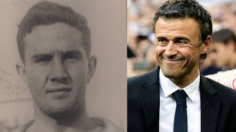 Manuel Meana a la izquierda y Luis Enrique a la derecha