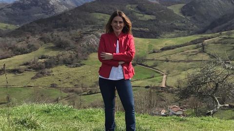 La portavoz socialista en el Ayuntamiento de Cangas de On�s, Vanesa Gonz�lez.