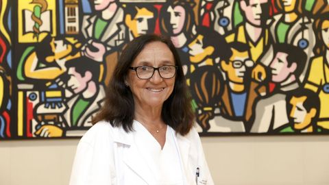 Maz�n, en las depedencias del Servizo de Cardiolox�a en el Hospital Cl�nico de Santiago