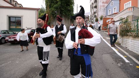 Imágenes de la procesión marítima de la Virxe do Carme en Santiago de Lampón