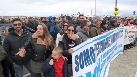 Concentraci�n en Ribeira, el 19 de enero del 2026, por los nuevos controles a la pesca de bajura.