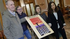 Los integrantes del equipo que ha realizado la intervenci�n en Celanova, durante la presentaci�n de sus conclusiones este martes en el Liceo de Ourense