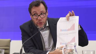 El ministro de Transportes y Movilidad Sostenible, �scar Puente, durante una rueda de prensa sobre el accidente de Adamuz.