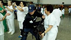 Desalojo en el Marcide tras el boicot a la conselleira de Sanidade