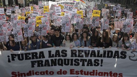Marcha estudiantil en Madrid