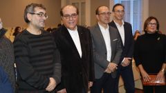 Rafa Vilar, en primeiro termo, durante a entrega do premio. 