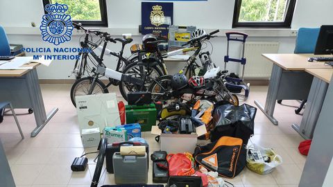 Imagen de los efectos sustra�dos en los asaltos a garajes y trasteros en Oviedo y Lugones