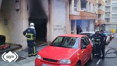 Incendio urbano en Siero