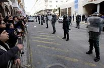 La manifestaci�n en la Praza da Mari�a coincidi� con el congreso provincial del PP.
