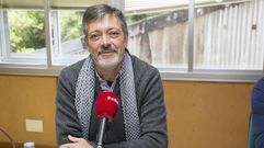 Manuel Mu��o, nunha visita a Radio Voz, antes da pandemia