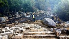 Un aspecto del �rea de excavaciones Preguntoiro 1 tras el incendio del pasado septiembre