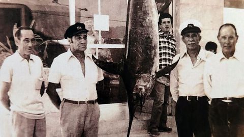 Trofeo de un pez espada en el Náutico