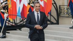El primer ministro de Grecia, Kyriakos Mitsotakis, a su llegada el pasado 14 de julio al Palacio del El�seo en Par�s para una reuni�n de la Coalici�n de Voluntarios.