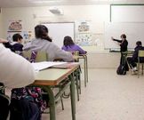 Una de las tres aulas-materia, para ense�ar ingl�s.