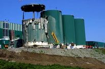Uno de los biodigestores de la planta de Nosti�n revent� en el a�o 2002.