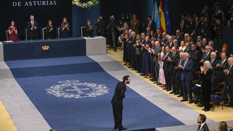 El futbolista argentino Leo Messi a su llegada a la ceremonia de entrega de premios.