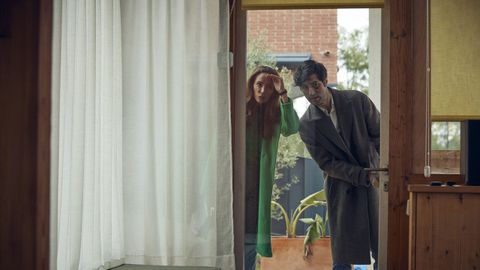 Mar�a Herv�s y Javier Rey, en una escena de la comedia de Mar�a Ripoll. 