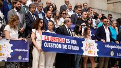 Abogados manifest�ndose este mi�rcoles en A Coru�a.
