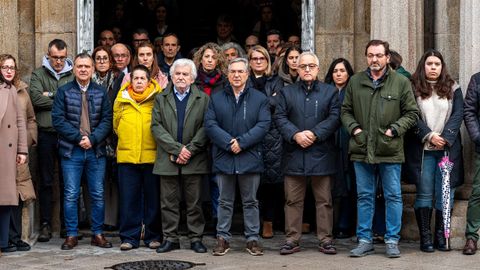 Minuto de silencio en la Diputaci�n de Ourense.