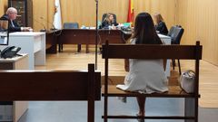 La acusada, durante la vista en Ourense
