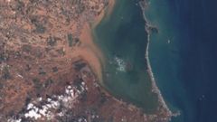 Vista a�rea del Mar Menor y La Manga, en la provincia de Murcia