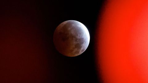 As� se vio el eclipse lunar